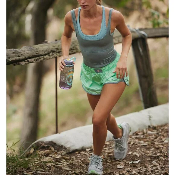 FP MOVEMENT Varsity Blues Shorts / Bright Jade Combo - Picture 3 of 9